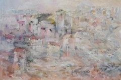 Der weiße Dorf / Öl/Leinwand / 80 x 60