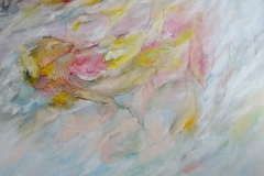 Dackel und die Fische / Öl/Leinwand / 79x100 / - nicht zu erwerben -