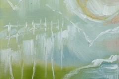 Der Steg / Öl/Leinwand / 20x20 / - nicht zu erwerben -