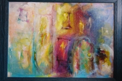 In der Stadt / Öl/Leinwand / 69x49,5