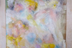 Blumen in Blau / Öl/Leinwand / 79x60