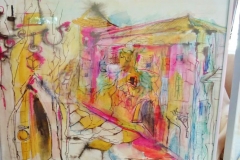 Pflaster / Pastellkreide/Mischtechnik / 59x48,5