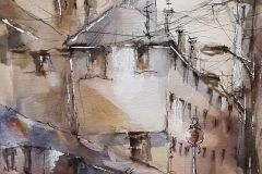 Stadtmotive / Aquarell/Mischtechnik / 17 x 24