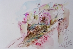 Groß-Buchholz / Aquarell/Mischtechnik / 14,8 x 10,6