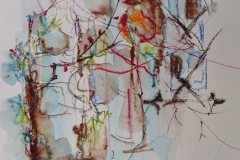 Groß-Buchholz / Aquarell/Mischtechnik / 10,6 x 14,8