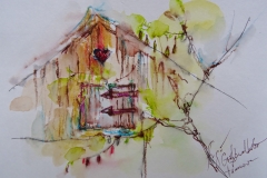 Groß-Buchholz / Aquarell/Mischtechnik / 14,8 x 10,6