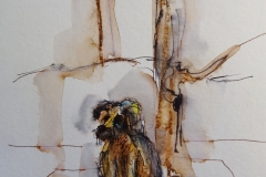 Groß-Buchholz / Aquarell/Mischtechnik / 10,6 x 14,8