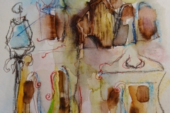 Groß-Buchholz / Aquarell/Mischtechnik / 10,6 x 14,8