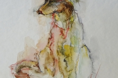 Wach / Aquarell/Mischtechnik / 17 x 24