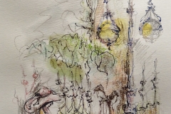 Im Park / Aquarell/Mischtechnik / 17 x 24