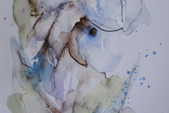 Blumenstudie / Aquarell/Mischtechnik / 17 x 24