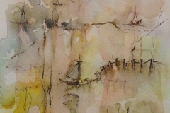 Angler / Aquarell/Mischtechnik / 17 x 24