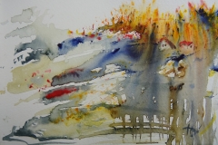 Herbst im Harz / Aquarell / 15 x 10