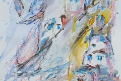 Impressionen / Aquarell/Ölpastellkreide / 30 x 40