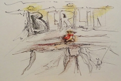 In Berlin / Aquarell/Mischtechnik / 24 x 17