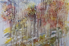 Herbst im Harz / Aquarell / 24 x 17
