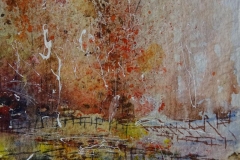 Herbstfarben. Oktober / Aquarell / 10 x 15