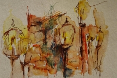 Laternen / Aquarell / 10x8 / - nicht zu erwerben -