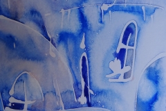Griechische Motive / Aquarell / 11 x 17